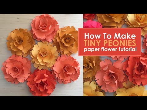 DIY Paper Flower Peonies | (easy) DIY Tiny Peonies | Paper Flower Tutorial