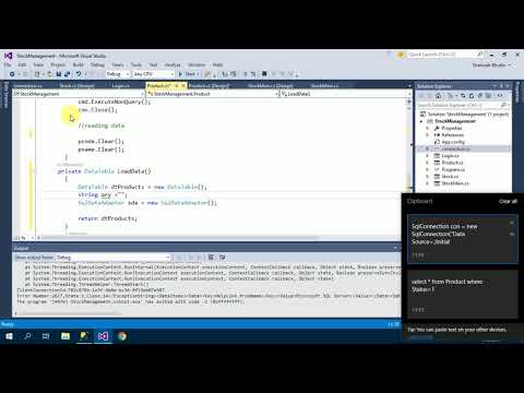 C Tutorials Load Data Into Datagridview From Sql Server Database