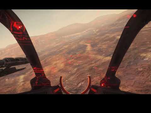 StarCitizen - ground maneuver flight and some air to ground fight test just for fun in alien ship