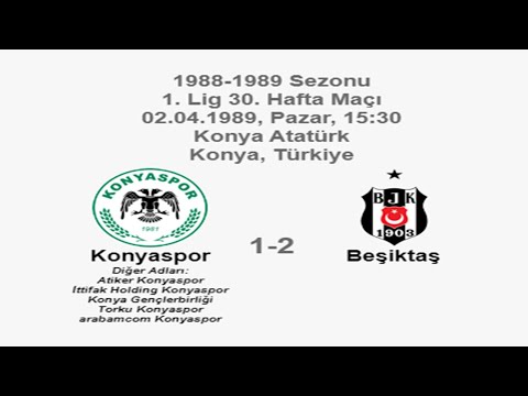 Konyaspor 1-2 Beşiktaş [HD] 02.04.1989 - 1988-1989 Turkish 1st League Matchday 30