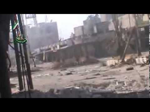 إحراق الجزء الخلفي من حاجز البريد من قبل كتيبة طارق بن زياد في درعا المحطة