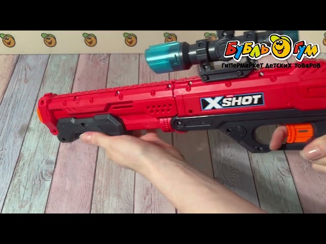 Бластер ZURU X-shot Hawk eye со стрелами 16шт - видео