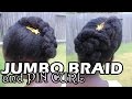 Jumbo Braid and Pin Curl | 5 Minutes Natural Hair ...