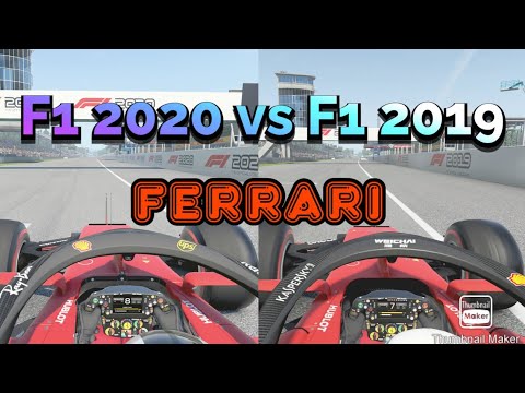 F1 2020 vs F1 2019 Ferrari Top Speed