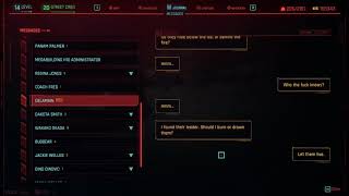 Cyberpunk 2077: Choisir Figoro ou Masingo - Questions Delamain