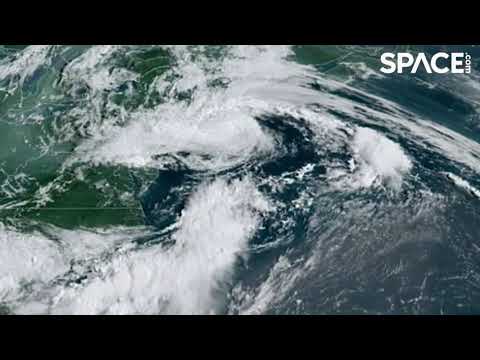 Tropical Storm Henri seen from space in satellite time-lapse