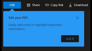 Editing a PDF file in OneDrive or SharePoint