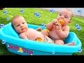 Twins Baby Bath Time Cute Finding Nemo Bathtub Toys With DisneyCarToys AllToyCollector