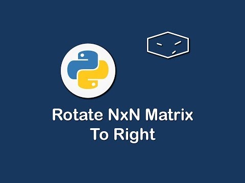 rotate nxn matrix to right in python 