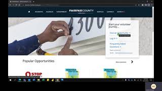 How to Register a New Account in the Fairfax County Volunteer Management System