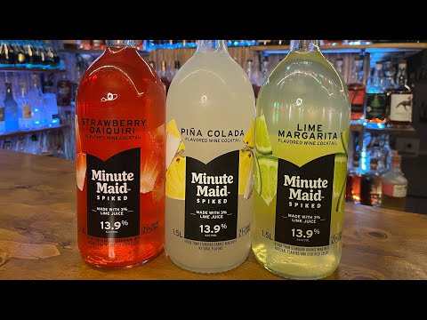 Minute Maid Spiked Wine Cocktails Review. Lime Margarita, Pina Colada & Strawberry Daiquiri.
