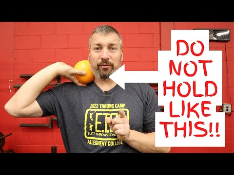 How To Hold the Shot the Right Way - Track and Field Shot Put Grip and Placement