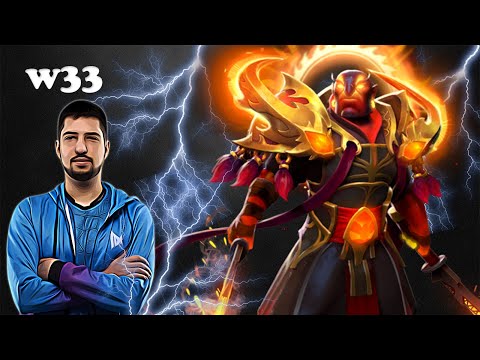 w33 - Ember Spirit Midlane vs Dendi Leshrac | Dota 2 7.28a Gameplay