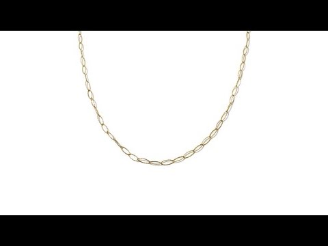 Argento Vivo DiamondCut OvalLink 36" Chain Necklace