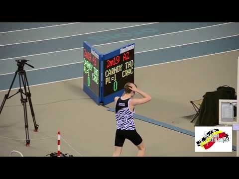 Belgian athletics indoor championships High Jump: National Record U20 Carmoy 2m19