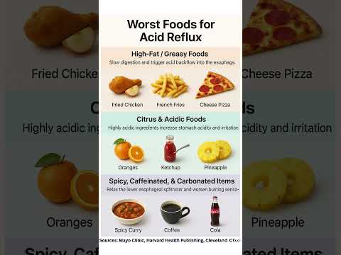 Foods that make acid reflux worse