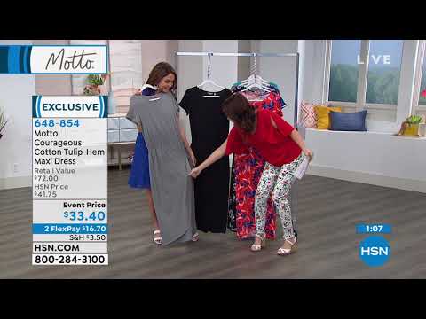 Motto Courageous Cotton TulipHem Maxi Dress