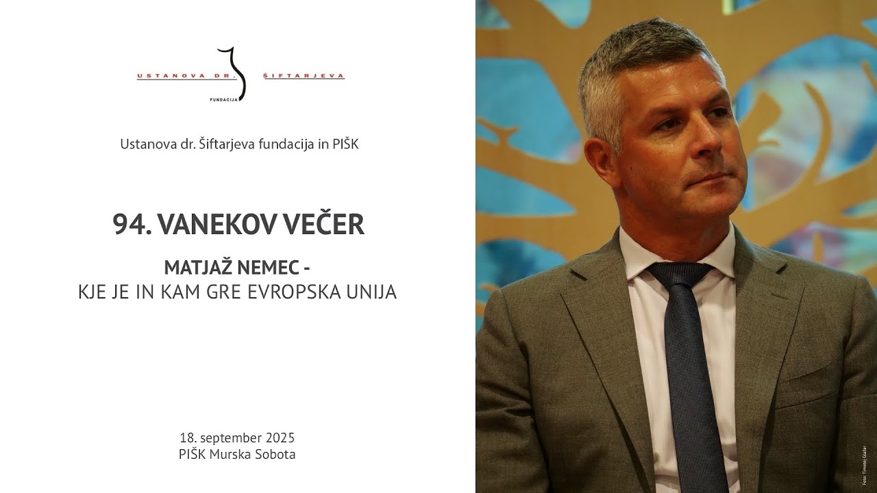 94. Vanekov večer: Kje je in kam gre Evropska unija (18.09.2025)