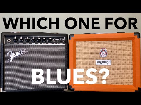 BEST Amp Under $150 for BLUES? Orange Crush 20 vs Fender Champion 20 DEMO REVIEW