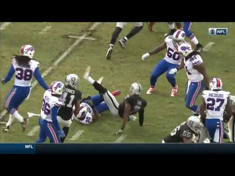 Marquette King Celebrates with Flag After Roughing the Kicker Penalty | Bills vs. Raiders | NFL