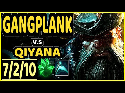 SKT T1 FAKER (GANGPLANK) vs QIYANA - 7/2/10 KDA MID CHALLENGER GAMEPLAY - KR