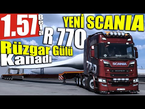 1.57 BETA !! NEW SCANIA R 770 FIRST DRIVE // NEW HEAVY DUTY WIND VAN WING | ETS2 1.57 !!