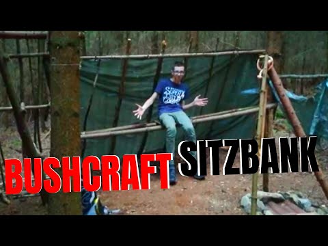Bushcraft Camp - Sitzbank bauen - Lagerbau Outdoor Shelter deutsch | Outdoor Eagle
