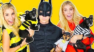 MATCHING COUPLES HALLOWEEN COSTUMES WITH OUR DOGS (TWINS!) Day 286