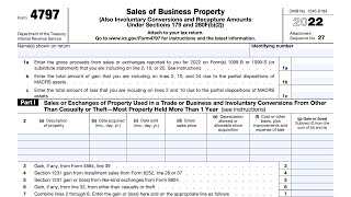 IRS Form 4797 walkthrough (Sales of Business Property)