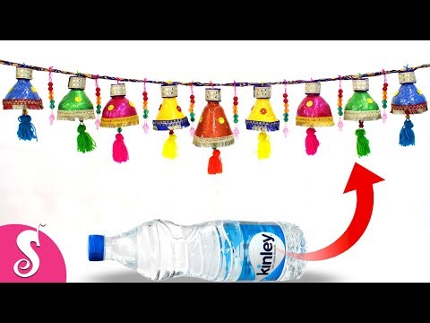 Diwali TORAN/Door Hanging from Waste Plastic Bottles | Door Decorating idea | Best out of waste Video
