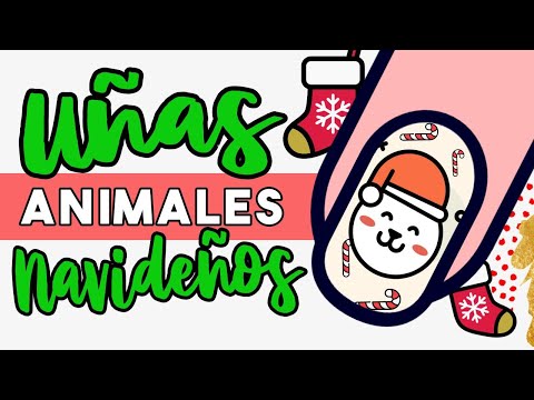 🎄UÑAS ANIMALITOS DE NAVIDAD 🐰