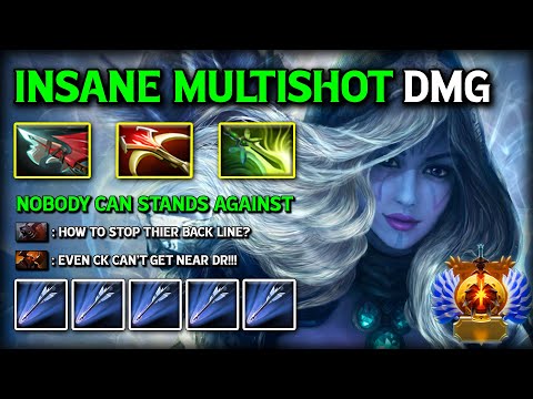 INSANE MULTISHOT DAMAGE QUEEN Drow Ranger | Daedalus + Butterfly Build | Nobody Can Stands Against