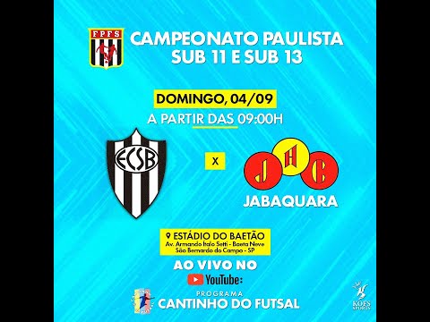 PAULISTÃO AO VIVO - E.C. SÃO BERNARDO X JABAQUARA - SUB 13