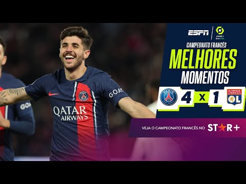 Gols e lances de PSG x Lyon