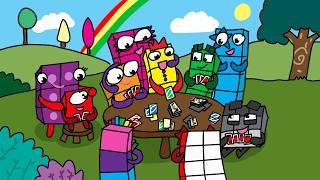 Numberblocks 1-10 play uno together | Numberblocks fanmade coloring story