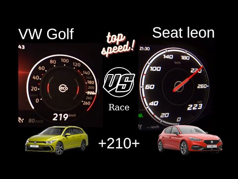 Vw Golf 8 1.5 E-TSi 150 Hp VS Seat Leon Fr 1.5 Etsi Top speed yarış