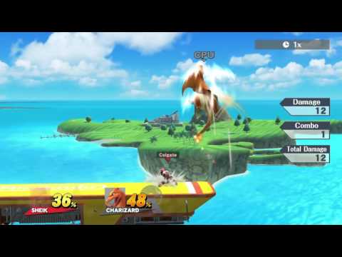 SSB4 - Sheik Lagless Up-B Explanation + Display