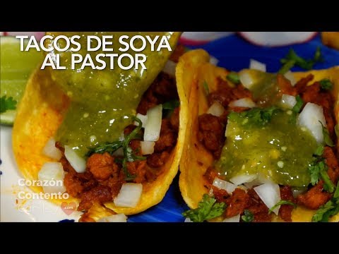 Cómo hacer Taquitos de Soya Adobada AL PASTOR ~ CANTIDADES EN LA CAJITA DE INFORMACIÓN