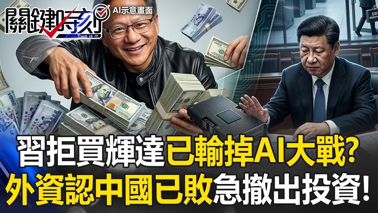 習近平拒買H200害慘中國！？ 美台AI狂賺「數鈔數到手軟」…外資認定「中國已敗」急撤出中國資料中心投資！【關鍵時刻】張炤和