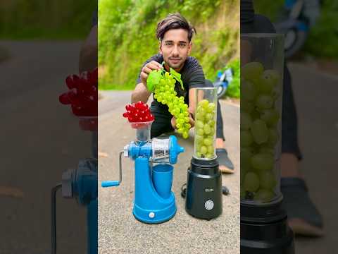 Hand Juicer Machine Vs USB Rechargeable 2Ta Juice mixer & Grapes Juice 🍇🤤