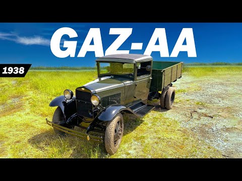 Old Restored Soviet Military Truck START & DRIVE - GAZ AA (1938)