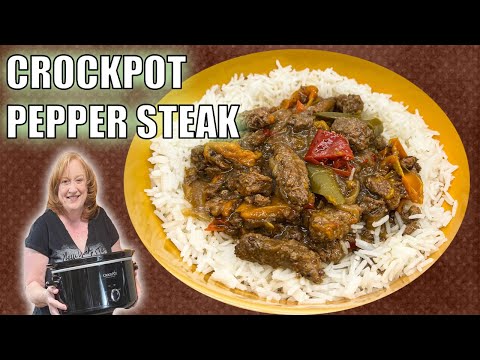 Crockpot PEPPER STEAK | Slow Cooker EASY CUBE STEAK...