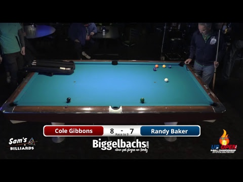 Cole Gibbons vs Randy Baker in 2nd US Open 9-ball Qualifier Feb 2019
