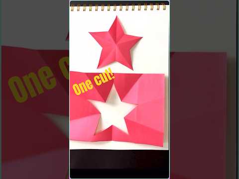 Make a perfect star with just one cut #creative #ideas #merrychristmas #diy #papercraft #artandcraft