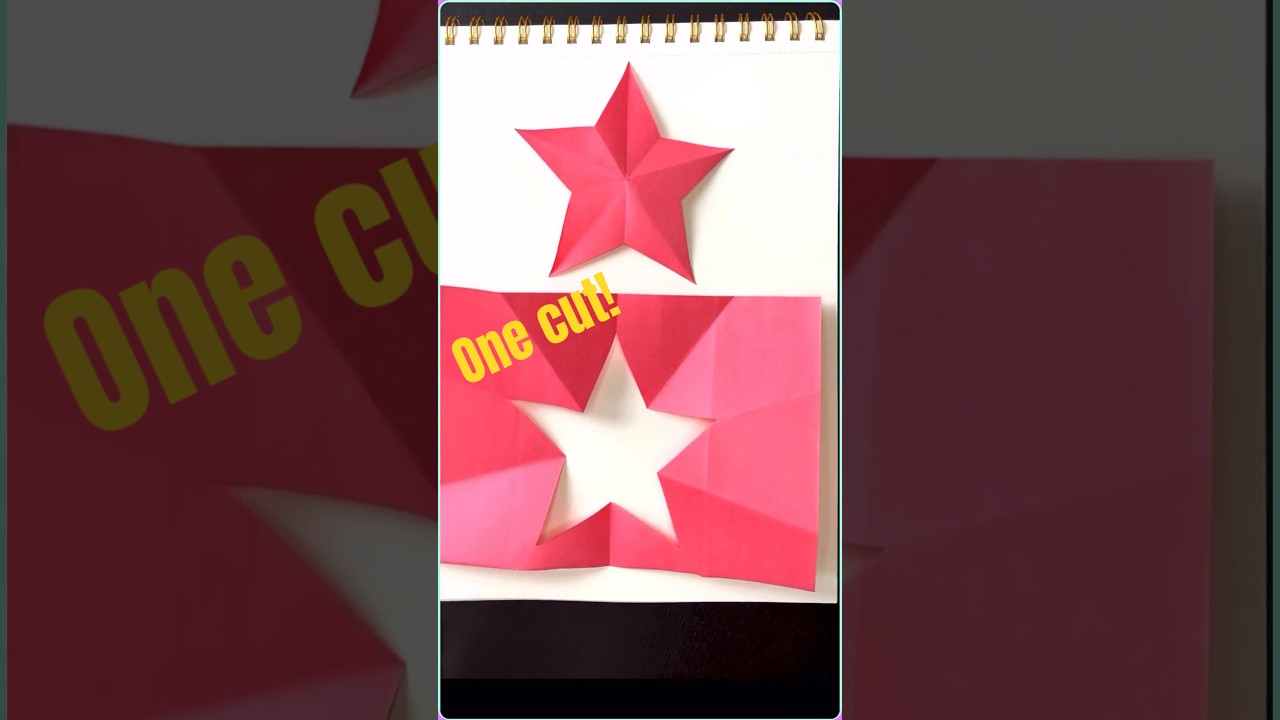 Make a perfect star with just one cut #creative #ideas #merrychristmas #diy #papercraft #artandcraft