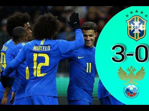 Russia vs Brazil 0 3   All Goals & Extended Highlights   Friendly 23032018 HD