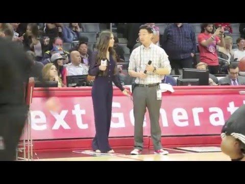 Antonella Barba sings the National Anthem @ Staples Center - LA Clippers