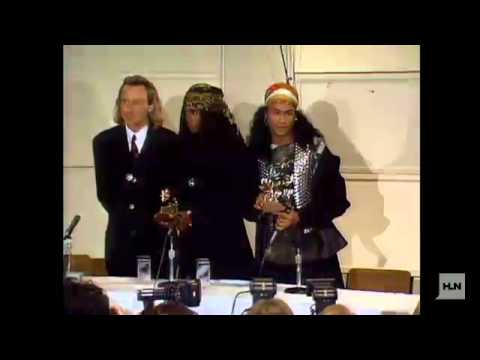 Milli Vanilli Grammy revoked (1990 press conference)
