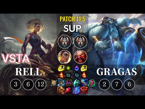 HLE Vsta Rell vs Gragas Sup - KR Patch 11.5