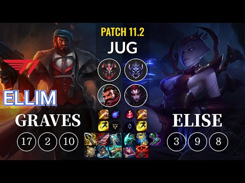 T1 Ellim Graves vs Elise Jungle - KR Patch 11.2